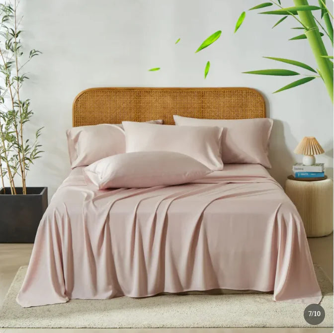 Kit Housse de Couette, Drap et Taies d'Oreiller en Fibre de Bambou MALIYAH