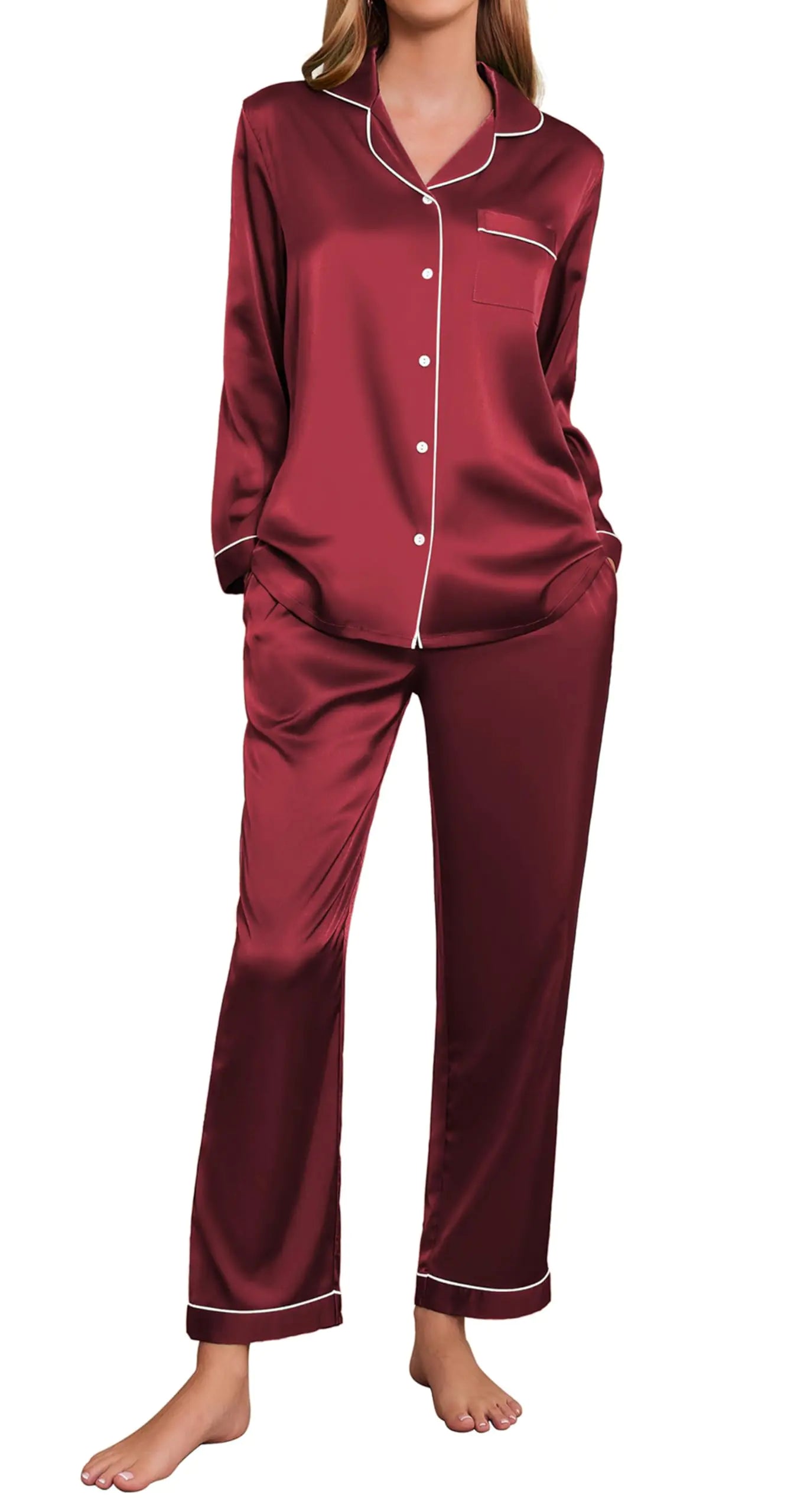 Ensemble de Pyjama en Satin de Soie pour Femmes MALIYAH