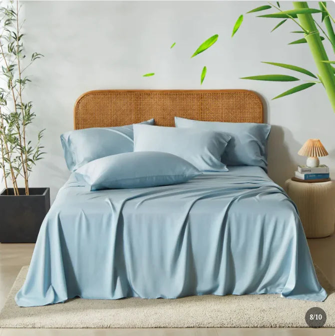 Kit Housse de Couette, Drap et Taies d'Oreiller en Fibre de Bambou MALIYAH